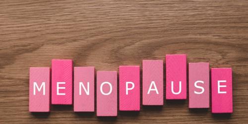 Wooden blocks spelling the word 'menopause'